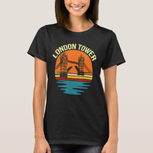 T-shirt London Tower Bridge sur la Tamise Angleterre Great