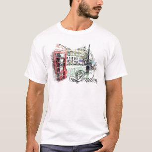 T-shirt Londres a coloré le croquis