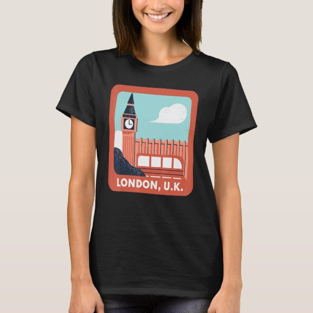 T-shirt Londres Angleterre Big Ben Classic World Travel Eu (Devant)