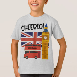 T-shirt Londres Angleterre Cheerio Royaume-Uni Big Ben