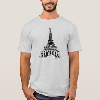 T-shirt Londres Angleterre comportant Tour Eiffel