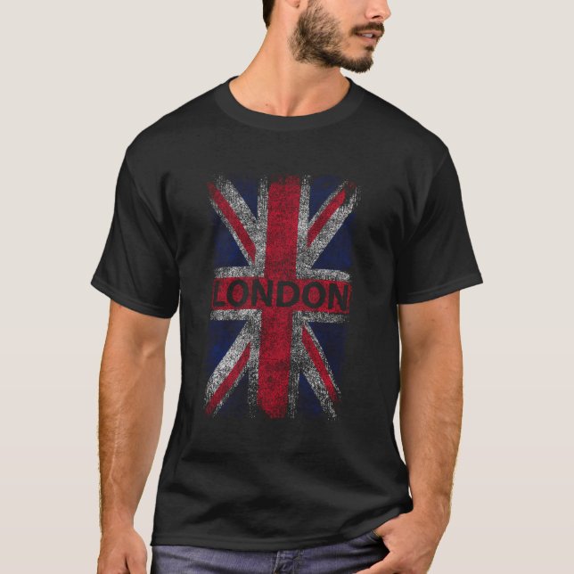 T-shirt Londres Angleterre en détresse Union Jack (Devant)