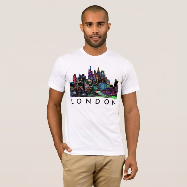 T-shirt Londres, Angleterre en graffiti (Devant entier)