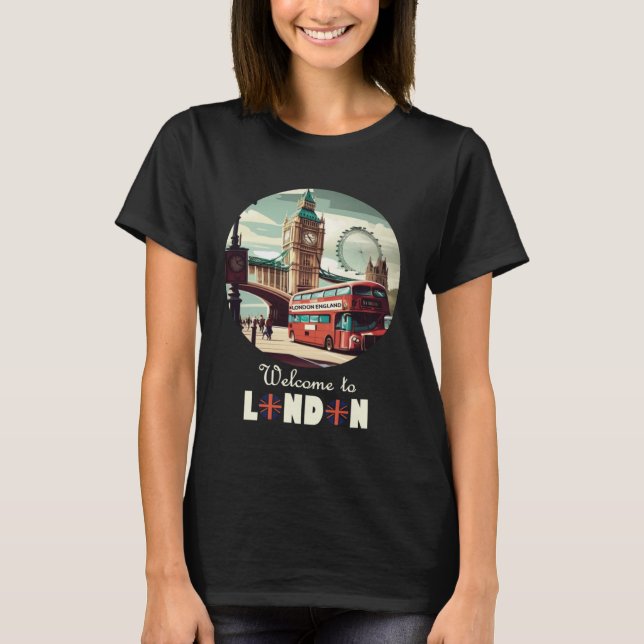 T-shirt Londres Angleterre Souvenir Tourisme (Devant)