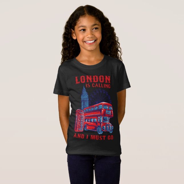T-Shirt Londres appelle le cru Angleterre de voyage de (Devant entier)