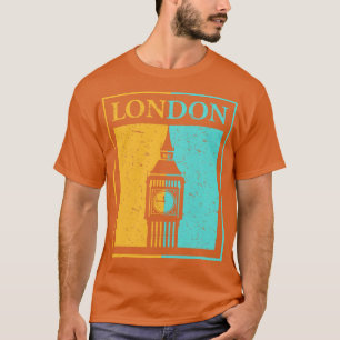 T-shirt Londres Big Ben Tower Vintage Retro UK