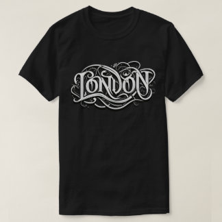 T-shirt Londres Calligraphie métallique lourde - Londres M