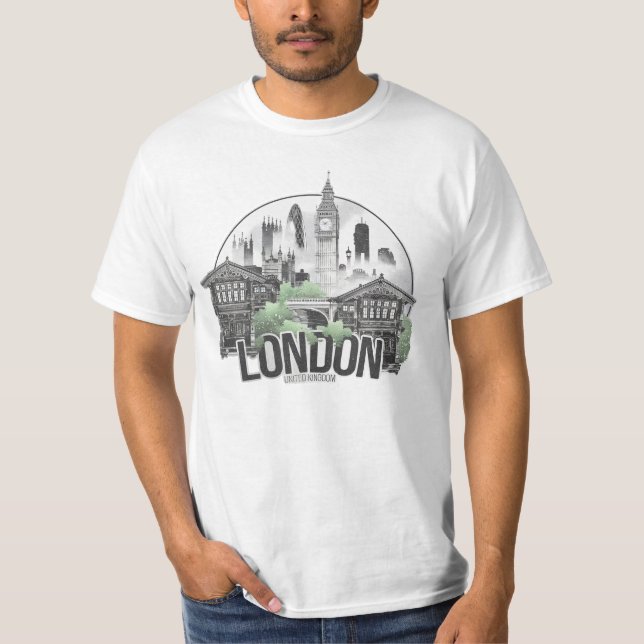 T-shirt Londres City Royaume-Uni (Devant)
