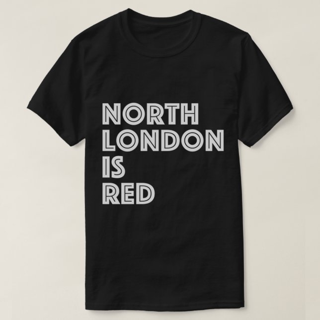 T-shirt Londres Nord Est Rouge (Design devant)