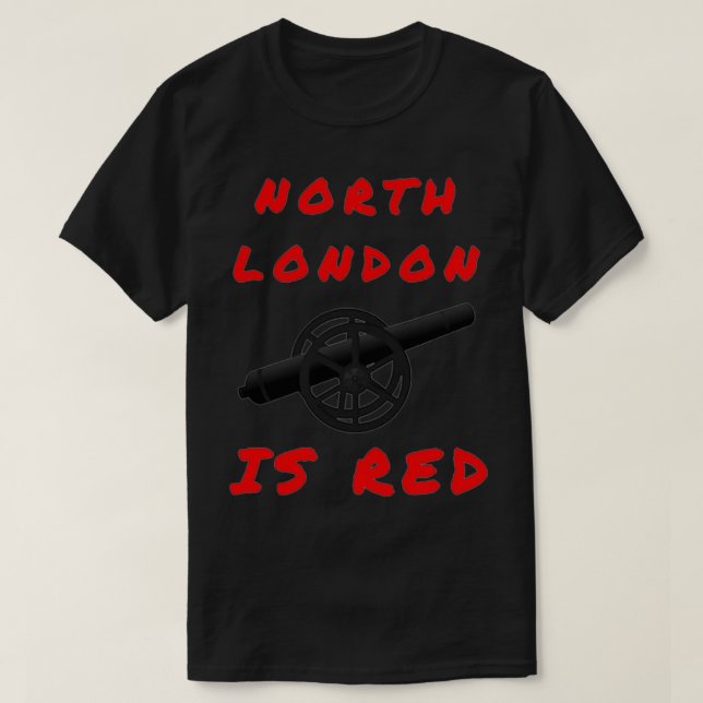 T-shirt Londres Nord Est Rouge (Design devant)