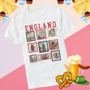 T-shirt Londres timbre collage UK Souvenir Vintage voyage