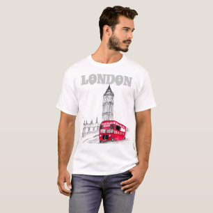 T-shirt Londres Vintage Modern Boys Angleterre Royaume-Uni