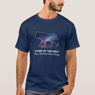 T-shirt Lone Galaxy Wolf Silhouette (Echoes of the night)