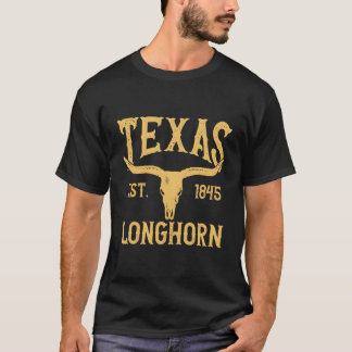 T-shirt Lone Star State Funny Texas Est 1845 Longhorn