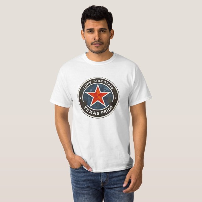 T-shirt Lone Star State Texas Houston San Antonio Dallas (Devant entier)