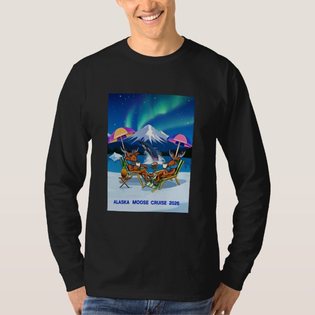 T-shirt long Alaska Moose Cruise 2026 (Devant)