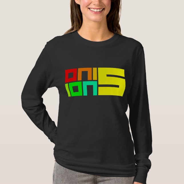 T-shirt Long arc-en-ciel de douille (Devant)