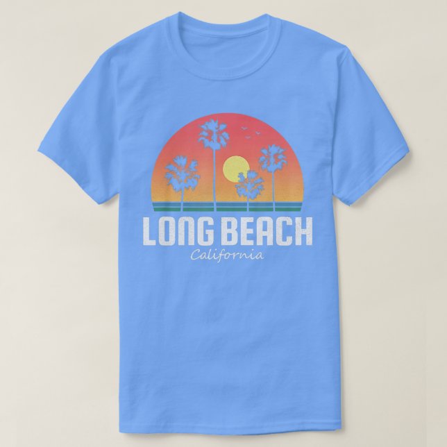 T-shirt Long Beach California Femmes Hommes Enfants Retro  (Design devant)