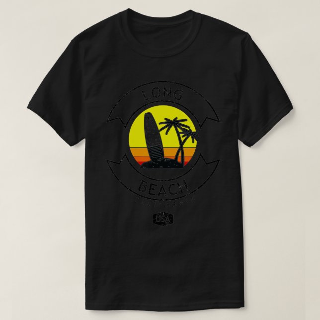 T-shirt Long Beach California Surf (Design devant)