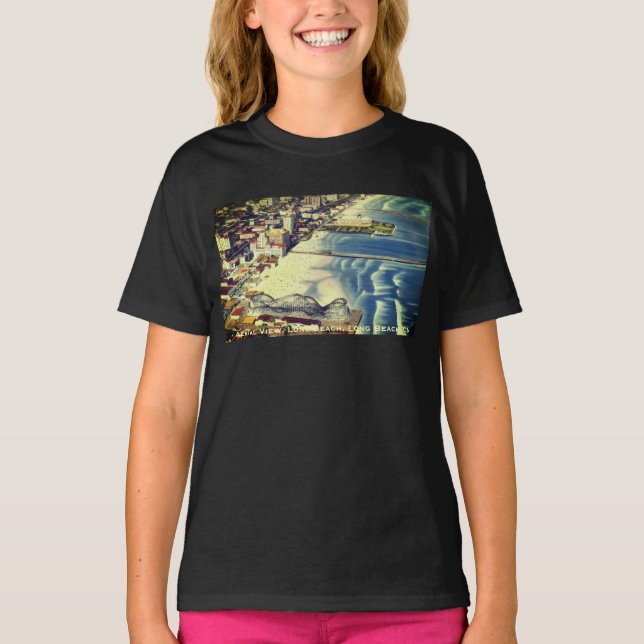 T-shirt Long Beach Coastline – Vintage Era (Devant)