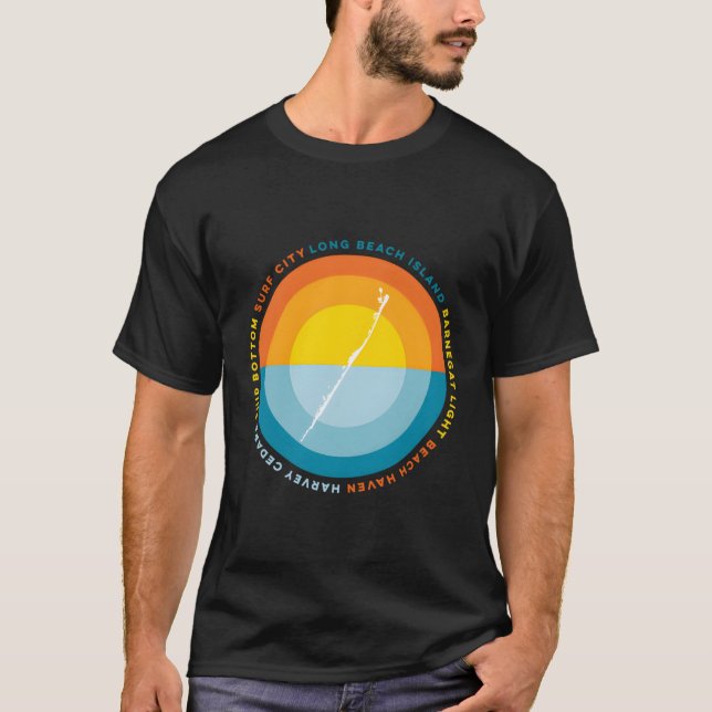 T-shirt Long Beach Island Lbi Barnegat Light Beach Haven (Devant)