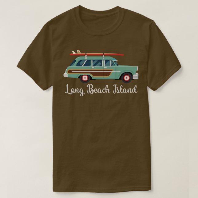 T-shirt Long Beach Island, NJ Retro Graphic LBI (Design devant)