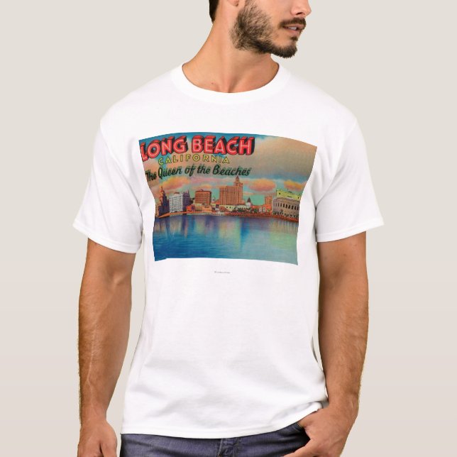 T-shirt Long Beach, la Californie - la reine des plages (Devant)