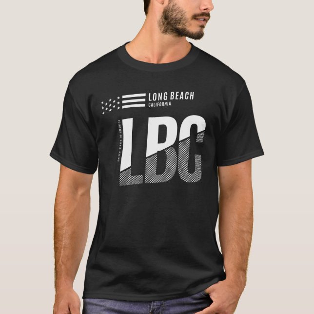 T-shirt Long Beach LBC Classic Style Moderne Californie (Devant)