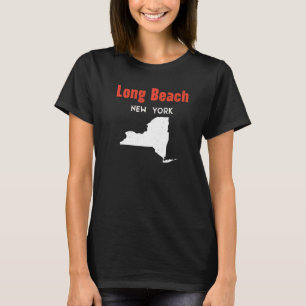 T-shirt Long Beach New York USA State America Travel New Y