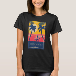 T-shirt Long Boat Key Floride Rétro Surfer Beach Design