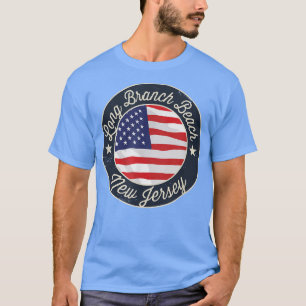 T-shirt Long Branch Beach - Patriotique New Jersey Souveni