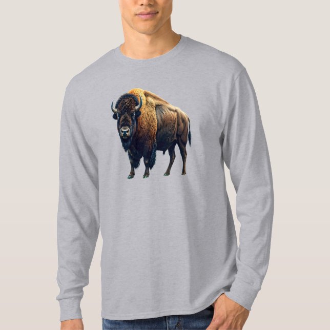 T-shirt long Buffalo américain (Devant)