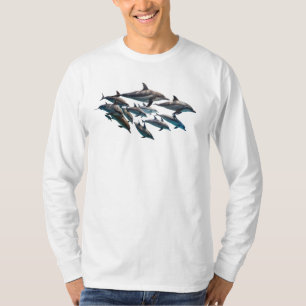 T-shirt long dauphin en forme de fond