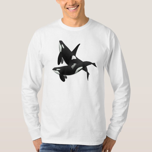 T-shirt long de la baleine tueuse (Devant)