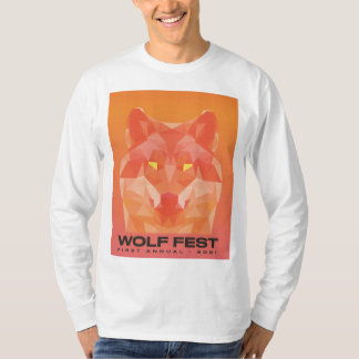T-shirt long de la Fête des loups 2021 - logo en f