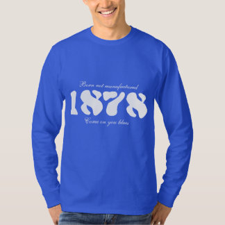T-shirt long dessus 1878 gainé bleu