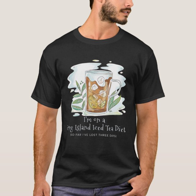 T-shirt Long Island Iced Tea Diet Perdu Trois Jours (Devant)