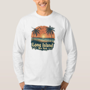 T-shirt Long Island New York Retro Beach Vibes