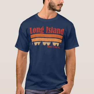 T-shirt Long Island New York Vieillit Années 70 80 Style r