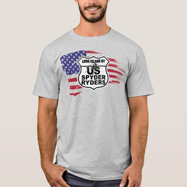 T-shirt Long Island NY Chapitre - Drapeau en lambeaux (Devant)