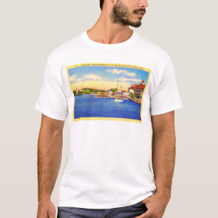 T-shirt Long lac - bord de mer de Naples et baie d'auberge