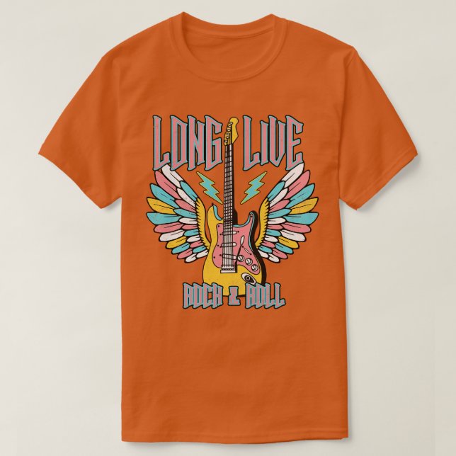 T-shirt Long live Rock and Roll (Design devant)