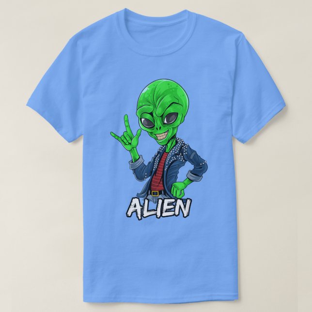 T-shirt Long Live Rock and Roll Alien 2315 (Design devant)