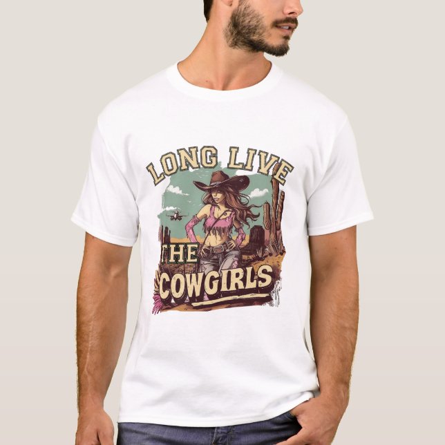 T-shirt Long live the cowgirl (Devant)