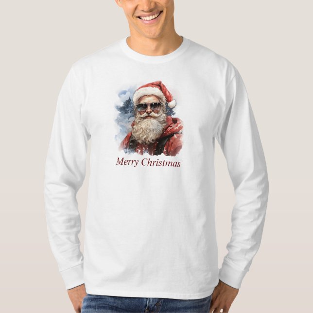 T-shirt long manches de Noël (Devant)