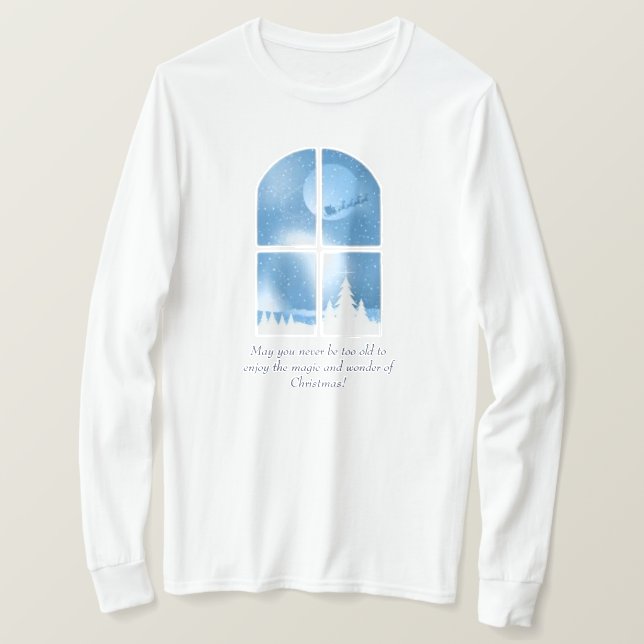 T-shirt long manches de Noël (Design devant)