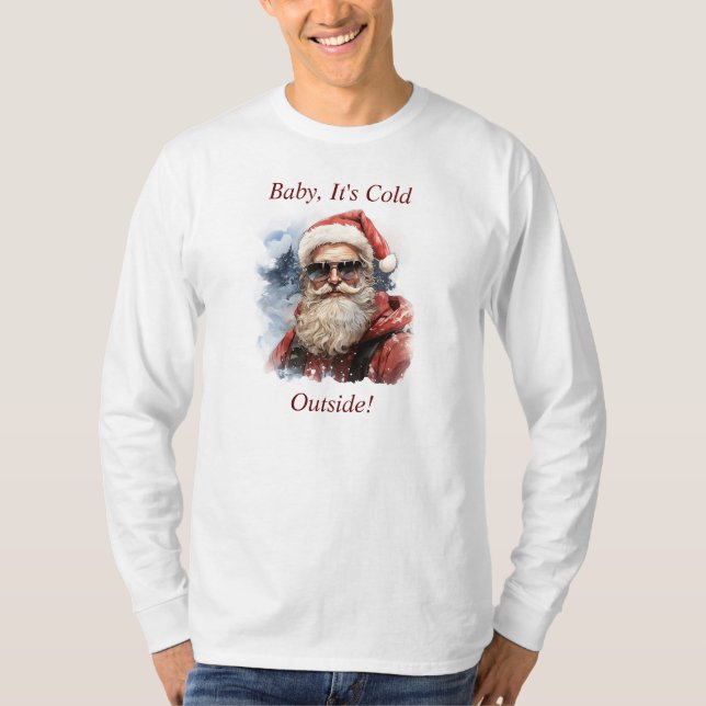 T-shirt long manches de Noël (Devant)