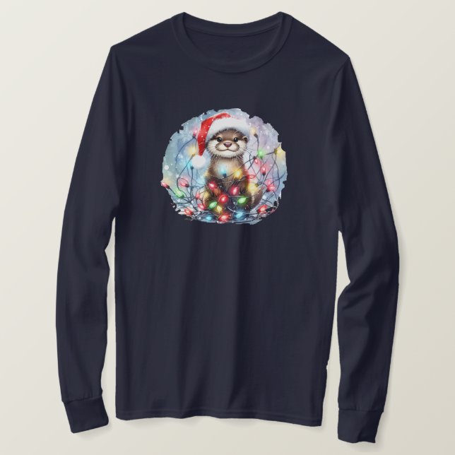 T-shirt long manches de Noël (Design devant)