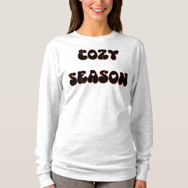 T-shirt long manches de saison, confortable (Devant)