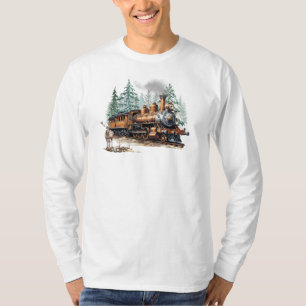 T-shirt long manches du train d'hiver